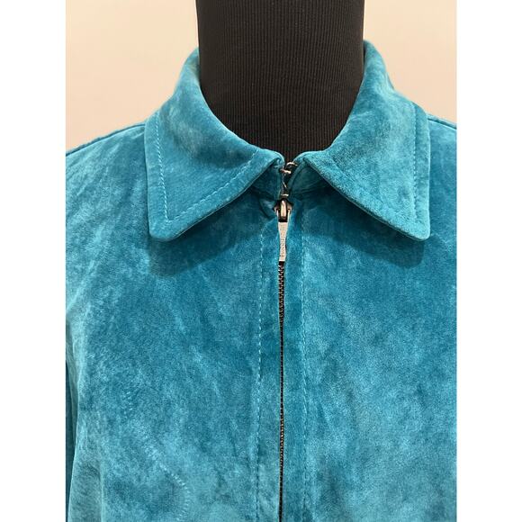 Liz Claiborne Jacket 100% Suede Full Zip Front Pockets Size Large NEW - Picture 7 of 8